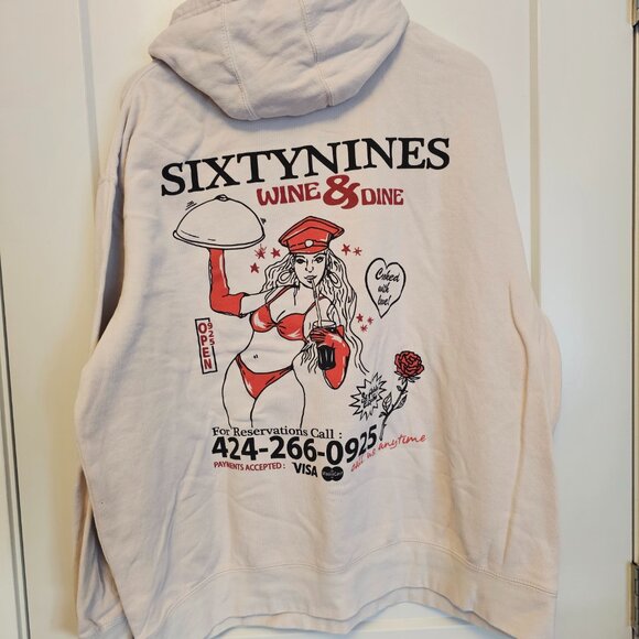 Open 925 Tan Sixty Nines Wine and Dine Hoodie 2xl - Picture 3 of 3